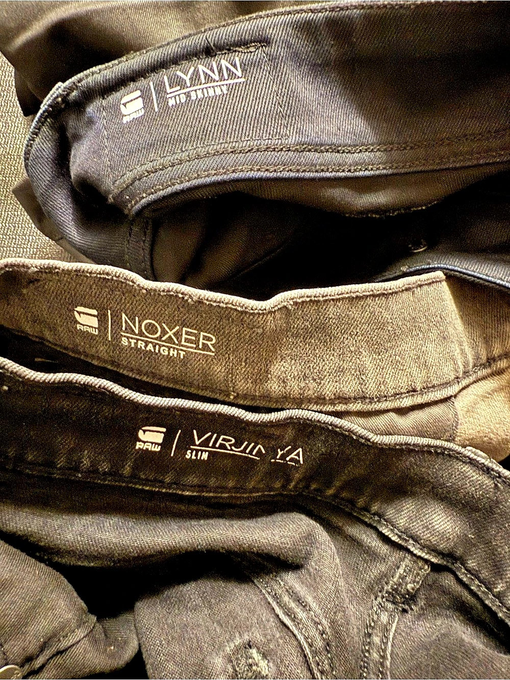 G-Star RAW LOT OF 3 denim jeans - VIRJINYA +
LYNN +  NOXER - size range 30-32